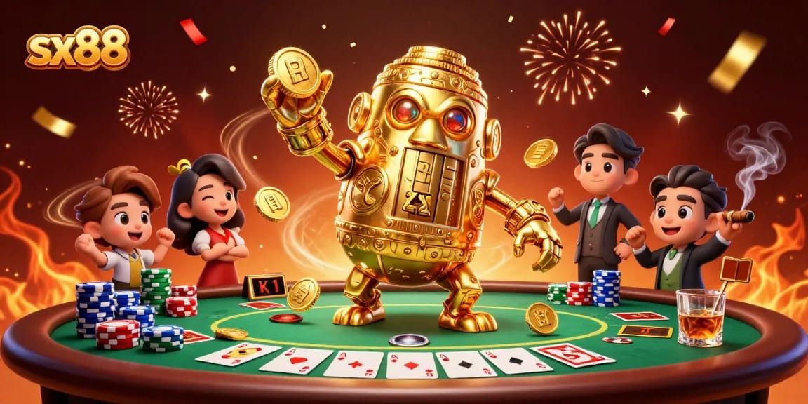 SX88 transforms your gaming experience with a dazzling 3D casino scene featuring immersive elements and vibrant energy.