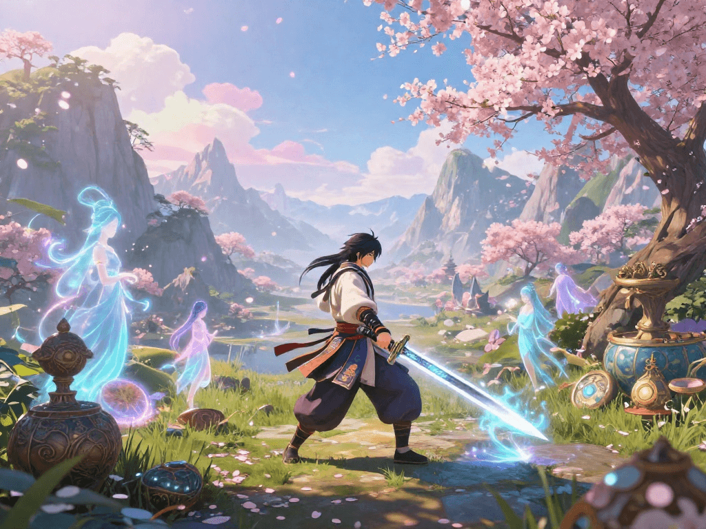Petualangan budaya di dunia SLOT7000 dengan karakter samurai yang berani dan energi spiritual.