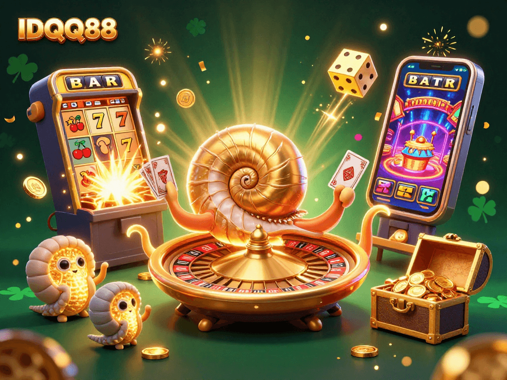 Engage with IDQQ88 in a vibrant casino world filled with a 3D nautilus roulette and bursting jackpots.