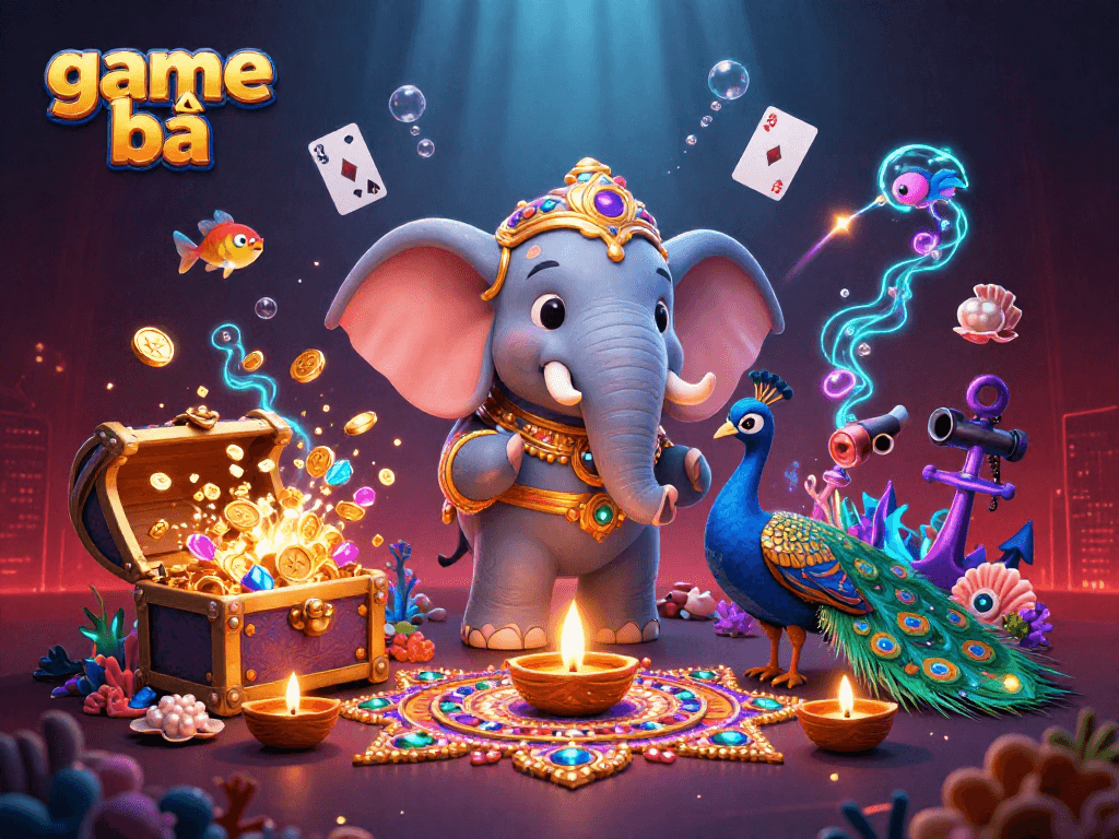 Engage in thrilling game bài adventures with colorful characters and vivid casino elements.