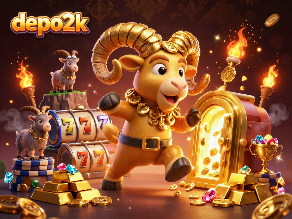 Spin the reels with depo2k's engaging gaming features amidst glimmering treasures.