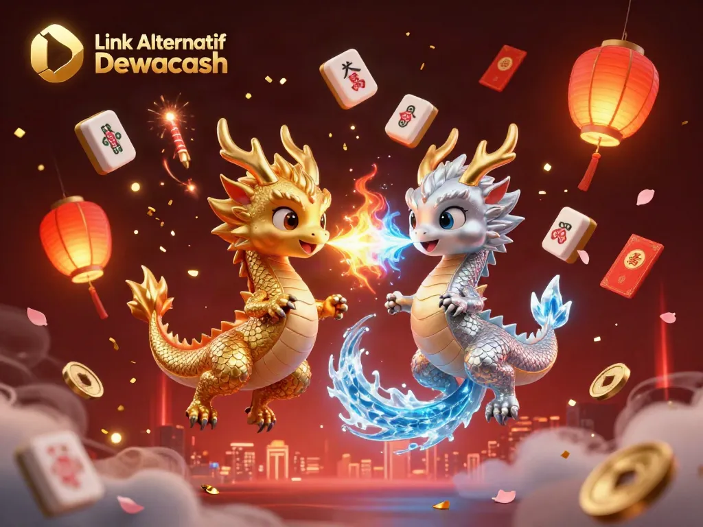 Experience excitement with Link Alternatif Dewacash illustrated through dynamic casino-themed elements.