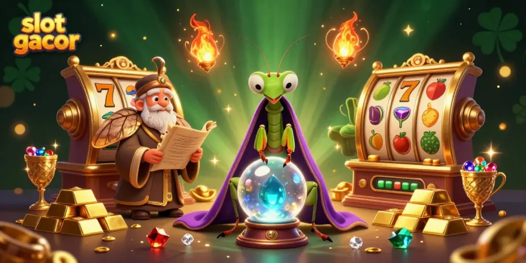 Menangkan jackpot di slot gacor dengan ilustrasi karakter 3D yang mengagumkan dan elemen kasino yang berkilauan.
