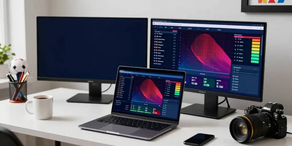 WWBOLA online sports betting analysis scene with dynamic odds and statistics.