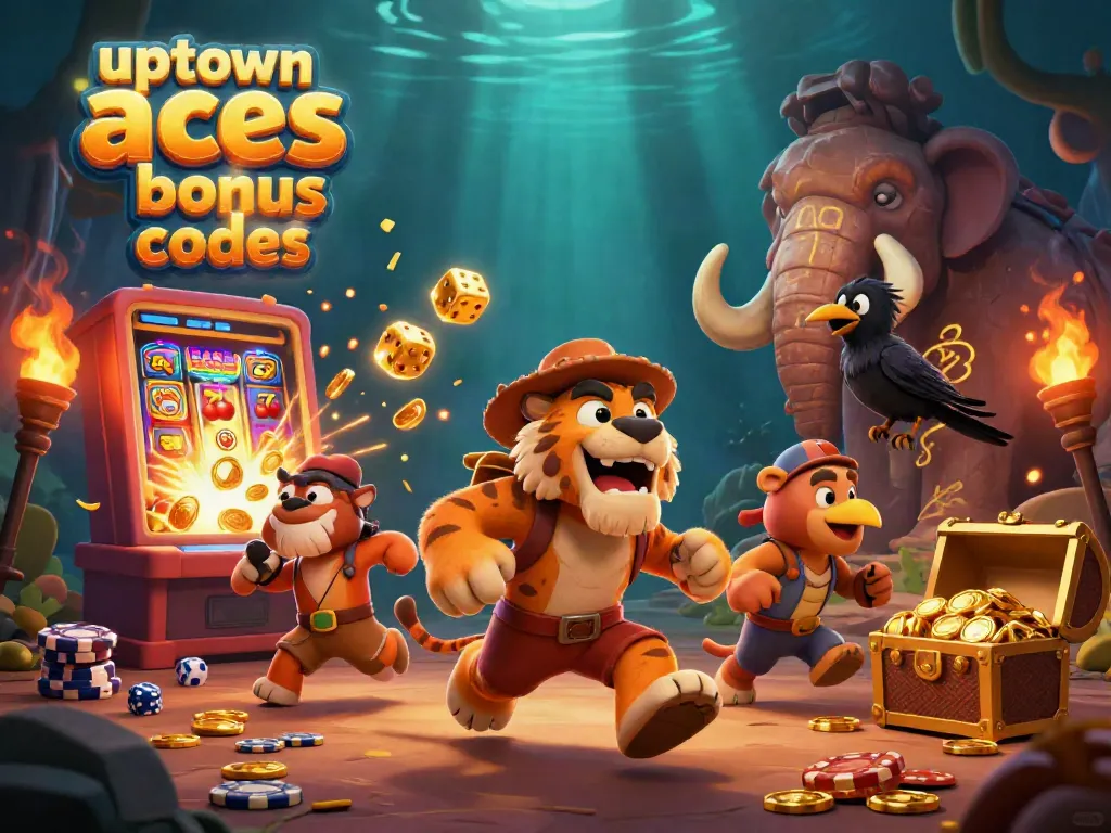 Experience exciting Uptown Aces bonus codes with a vibrant 3D casino adventure.