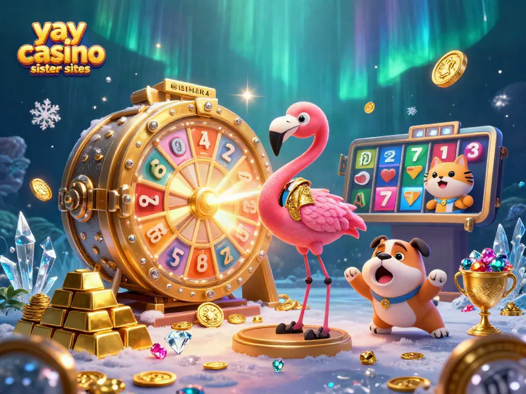 Engage with exciting games at yay casino sister sites, exploring a vibrant 3D prize-winning scene.