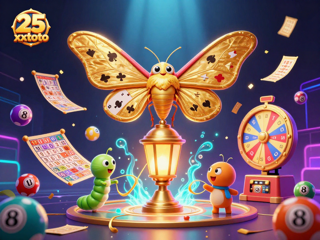 Menangkan pengalaman lotere di 25 xxtoto dengan ilustrasi kasino yang memukau dan elemen permainan yang dinamis.