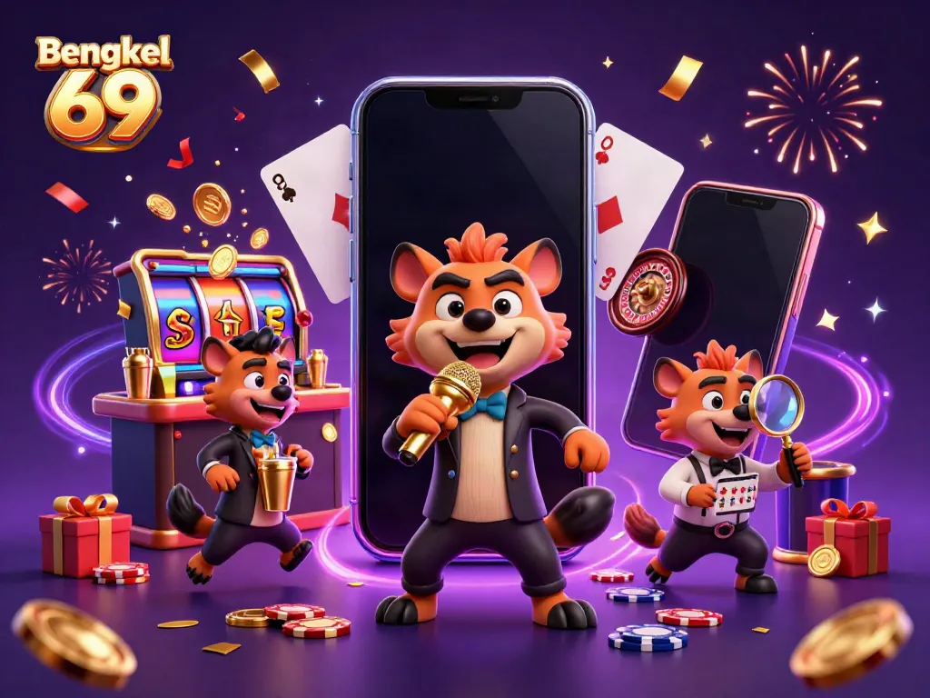 Experience the thrill at Bengkel 69 casino comedy club featuring entertaining hyenas.
