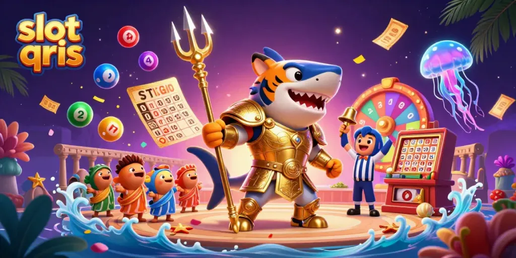 Menang bermain slot QRIS di dunia bawah laut yang penuh warna dan kegembiraan.