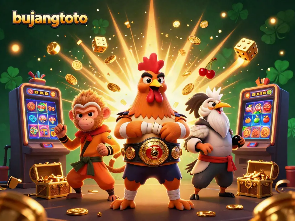 Experience the excitement of bujangtoto with vibrant characters in a dynamic casino scene.