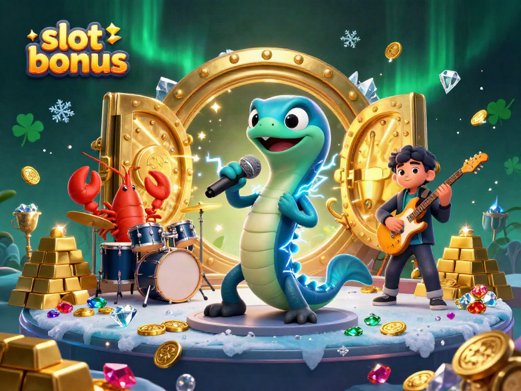 Experience the thrill of winning with the slot bonus at this vibrant underwater casino scene.