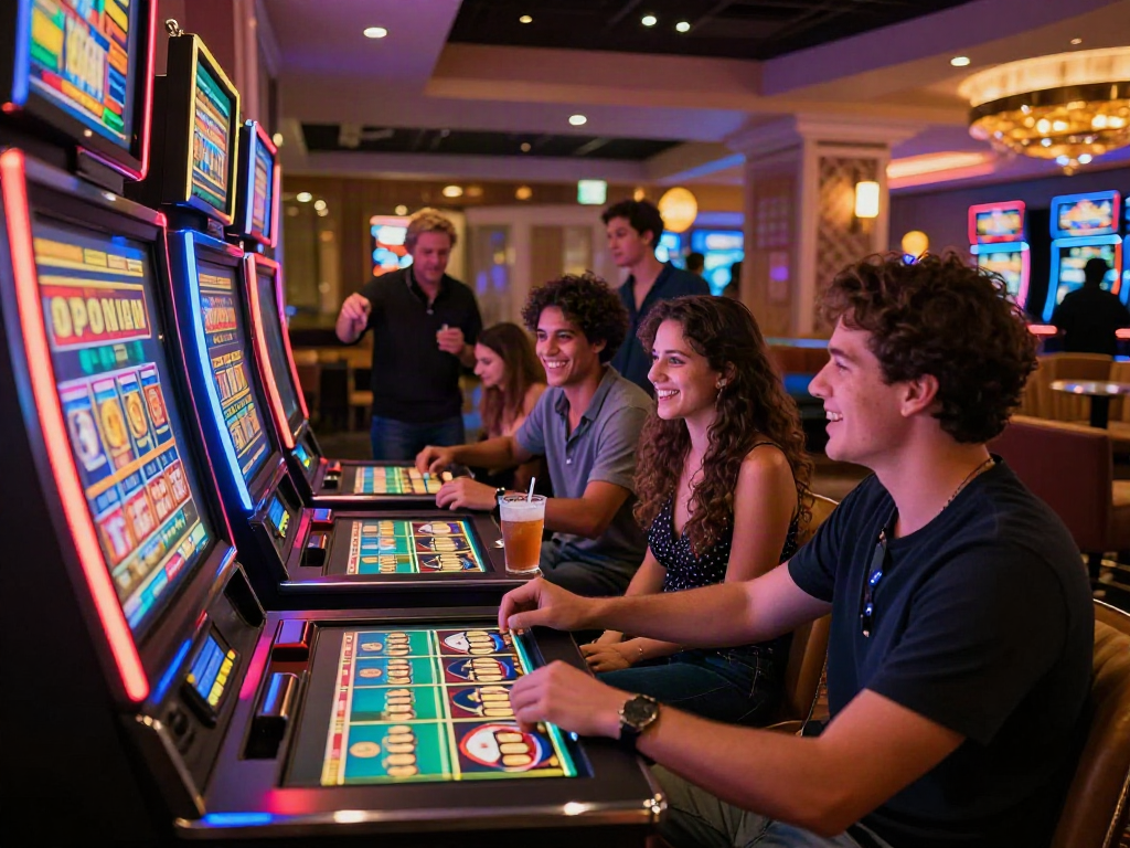 A80 slot information platform gaming experience with diverse players enjoying their time at a vibrant casino.