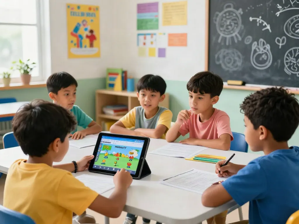 Platform makmur77 digunakan anak-anak dalam belajar interaktif di kelas yang ceria.