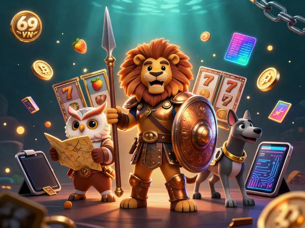Engage in thrilling gaming action at 69 VN with colorful slot reels and exhilarating jackpot excitement.