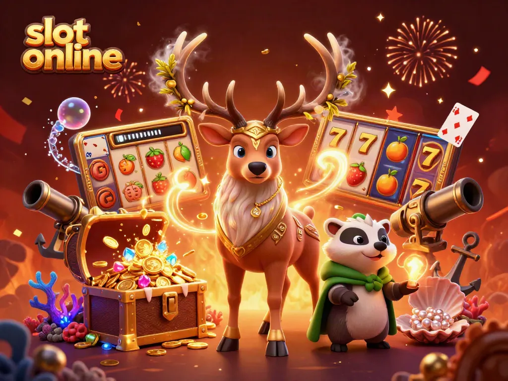 Spin and win on thrilling slot online games with vibrant visuals and magical creatures.