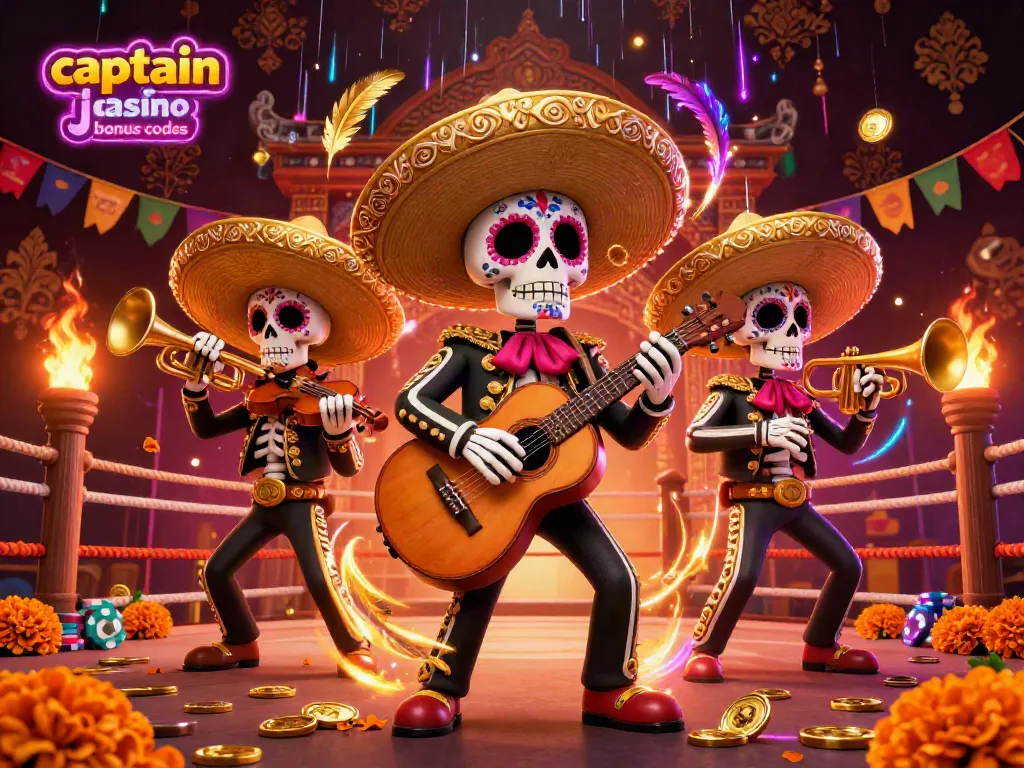 Engage with exciting captain jack casino bonus codes in vibrant 3D mariachi casino theme.