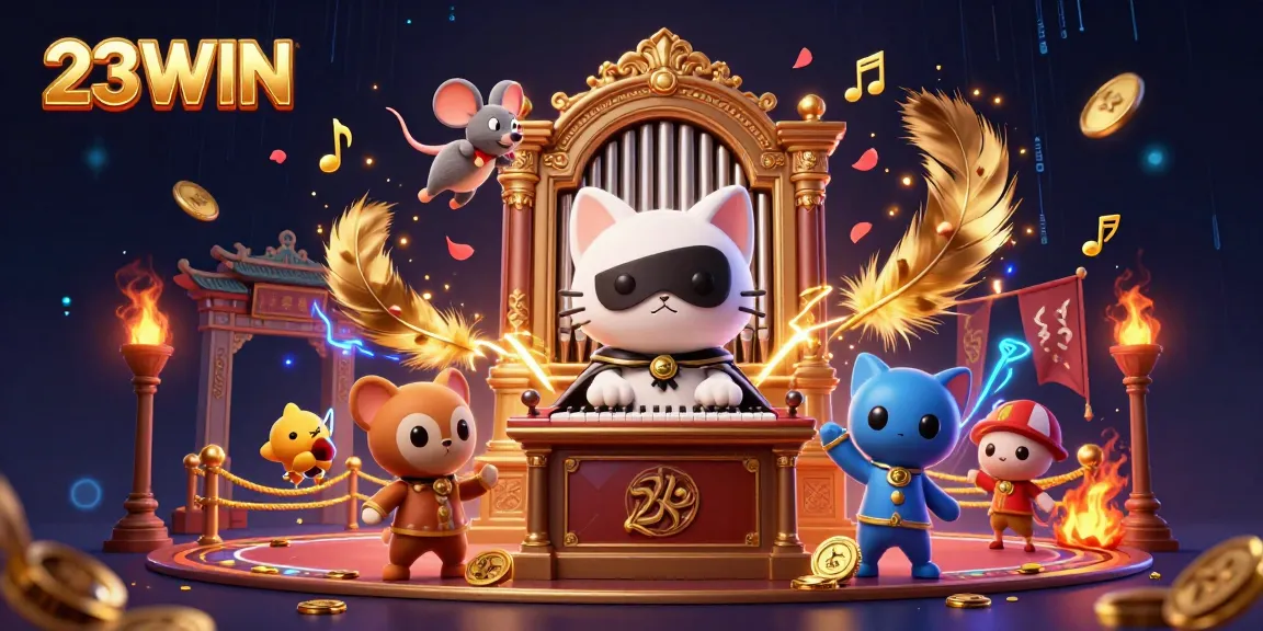 Experience the thrills at 23WIN's casino with engaging characters, vibrant energy, and action-packed gaming.