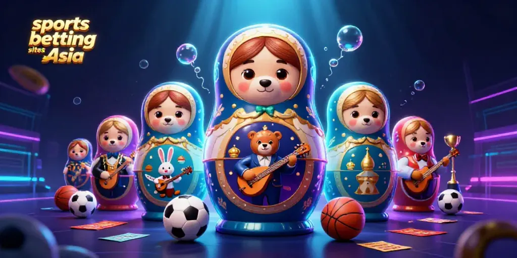 Engage with exhilarating sports betting sites Asia showcased in a vibrant 3D dynamic scene.