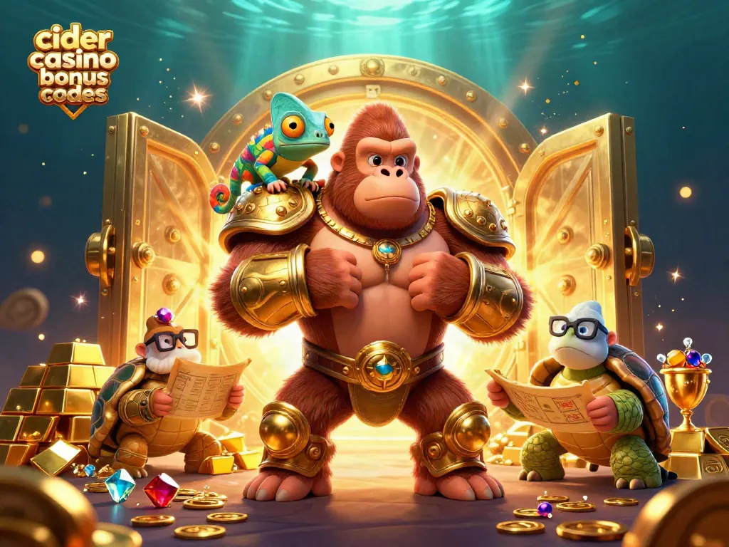 Uncover winning strategies with cider casino bonus codes utilizing vibrant golden graphics and dynamic casino elements.