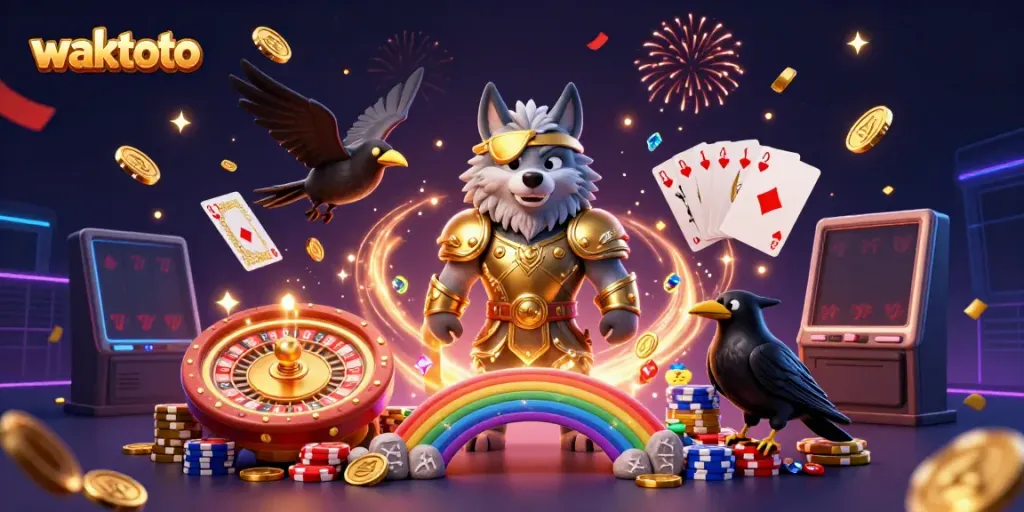 Permainan WAKTOTO yang menggembirakan dengan Odin dan koin emas yang berkilau.