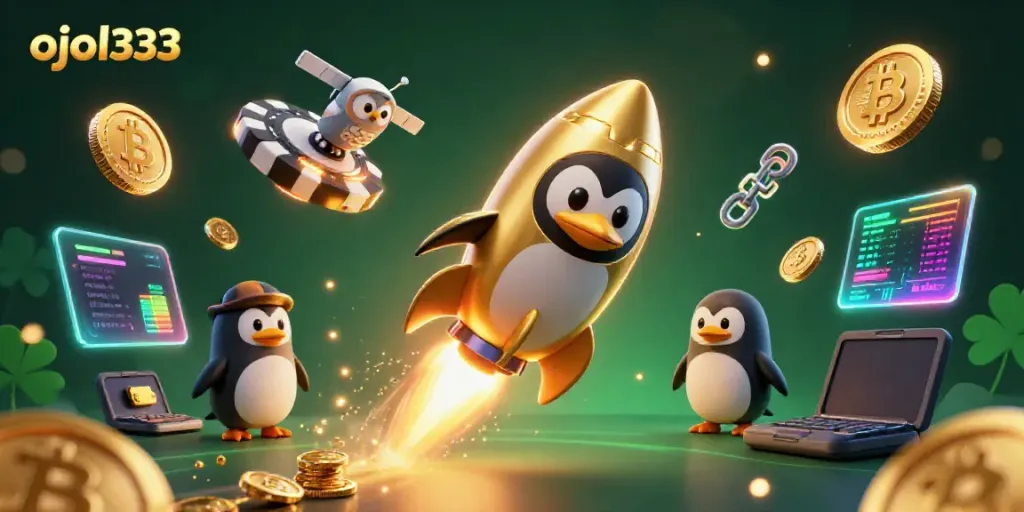 Experience ojol333's gaming adventure with vibrant golden imagery and themed elements.