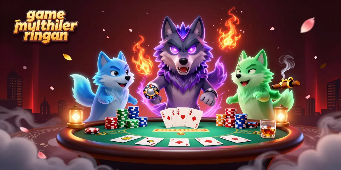 Permainan multiplayer ringan dan seru dengan momen poker menarik dalam ilustrasi 3D yang memukau.