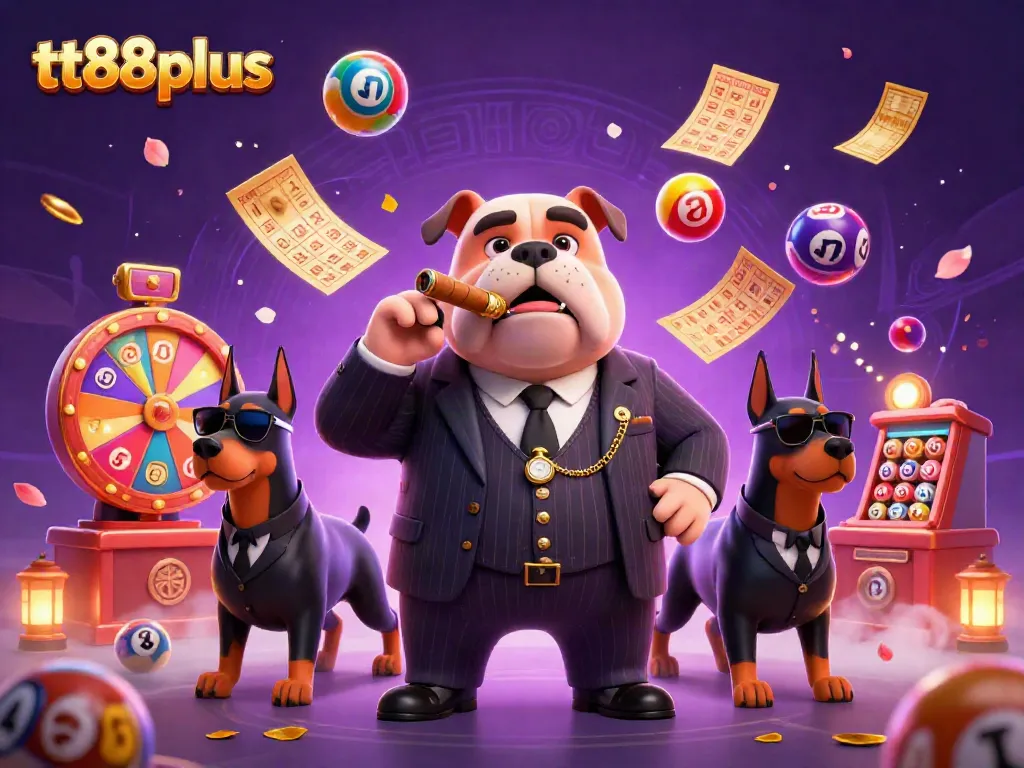 Experience jackpot excitement at tt88plus with vibrant lottery elements in 3D digital art.