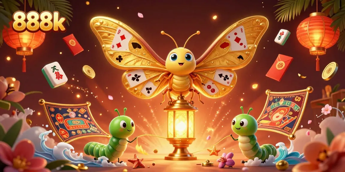Experience the thrill of winning at 888k with captivating casino scenes and golden elements.